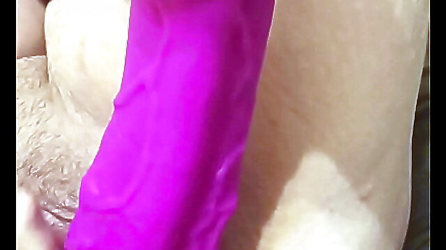 Wife slammed, chubby milf huge dildo, chubby with big dildo, chubby girl huge dildo, plump mature homemade