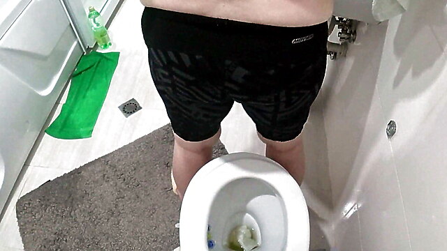 Voyeur milf mature booty, shower toilet wife, vulva compiled, watching older wife, bathroom peek